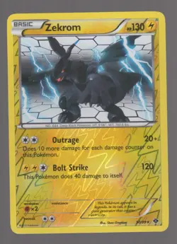 Pokemon Black & White Next Destinies ZEKROM Reverse Holo 50/99 NM - Image 3