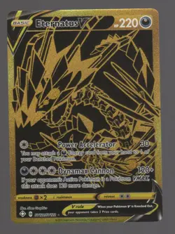 Pokemon Shining Fates ETERNATUS V Shiny Vault Gold Full Art SV121/SV122 NM+ - Image 1