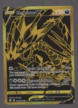 Pokemon Shining Fates ETERNATUS V Shiny Vault Gold Full Art SV121/SV122 NM+ - Image 3