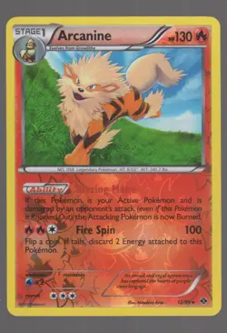 Pokemon Black & White Next Destinies ARCANINE Reverse Holo 12/99 NM - Image 1