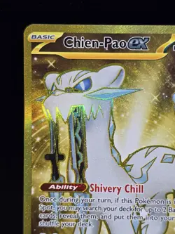 Pokemon Chien-Pao EX 274/193 Paldea Evolved Hyper Rare Gold Near Mint - Image 4