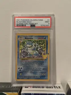2021 Pokemon Celebrations Blastoise HOLO Classic Collection PSA 9 - BIG SWIRL - Image 1