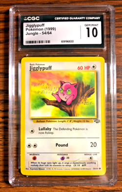 Jigglypuff Common #54 - CGC GEM MINT 10 - 1999 Jungle Unlimited - Pokemon TCG - Image 1