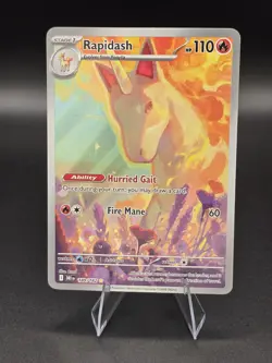 2025 Pokemon SV Destined Rivals Rapidash #189/182 Holo Illustration Rare - Image 1