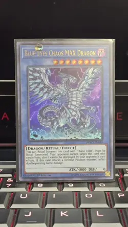 Yugioh Blue-Eyes Chaos Max Dragon DUPO-EN048 Ultra Rare 1st Ed LP - Image 1