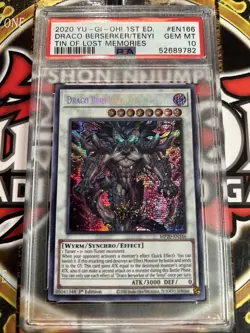 YuGiOh DRACO BERSERKER OF THE TENYI #MP20-EN166??PSA 10??1st ED-2020 SECRET RARE - Image 1