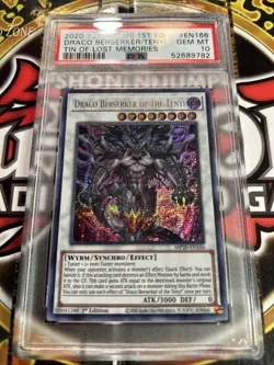 YuGiOh DRACO BERSERKER OF THE TENYI #MP20-EN166??PSA 10??1st ED-2020 SECRET RARE - Image 2