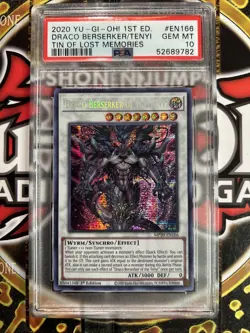 YuGiOh DRACO BERSERKER OF THE TENYI #MP20-EN166??PSA 10??1st ED-2020 SECRET RARE - Image 3