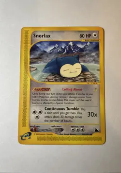 Pokemon TCG Snorlax 100/144 Skyridge Non-Holo Card - Image 1