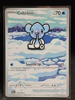 Cubchoo Black Bolt Illustration Rare Holo Card 109/86 Pack Fresh - Image 2