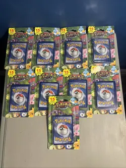 2012 MJ Holding Company Pokemon 15 Card Pack Promo Lot Of (9) - Image 1
