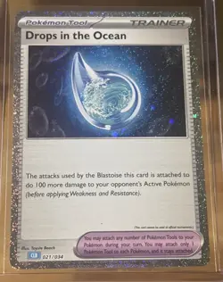 Drops in the Ocean 021/034 Trading Card Game Classic Holo Pokemon Card - Image 1