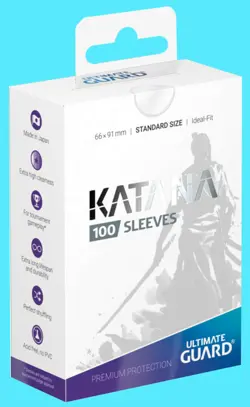 100 ULTIMATE GUARD KATANA TRANSPARENT Card SLEEVES STANDARD SIZE Deck Protector - Image 1