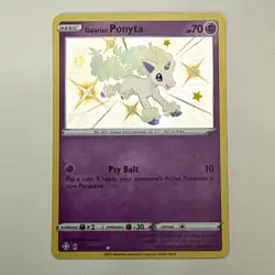 Galarian Ponyta SHINY SV047/SV122 Shining Fates NM Holo Foil Rare Pokemon Card - Image 1