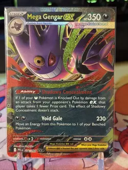 Pokemon TCG Mega Gengar EX 056/094 Me02: Phantasmal Flames Holo Card NM - Image 1