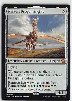 Magic the Gathering Foundations Non Foil Mythic #678 Ramos, Dragon Engine - Image 1