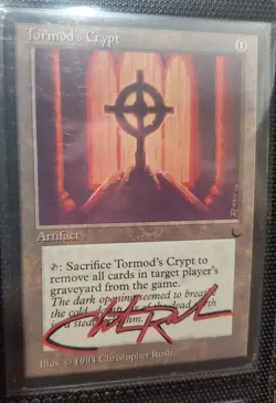 MTG TORMOD'S CRYPT SHADOW SIGNED BY CHRIS RUSH - Image 1