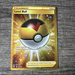POKEMON LEVEL BALL 181/163 GOLD SECRET RARE BATTLE STYLES NM NEAR MINT - Image 1