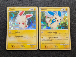 2010 Pokemon Plusle and Minun HGSS Unduanted Blister Promo Lot Cracked Ice Holo - Image 1
