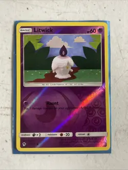 Pokemon - Litwick #101/214 - SM - Lost Thunder Reverse Holo - Image 1