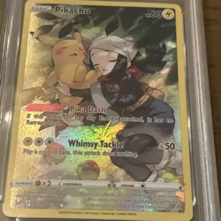 2022 Pokemon Lost Origin Pikachu Full Art Trainer Gallery TG05 PSA 9 Mint Sword - Image 2