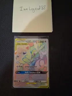 Pokemon TCG Mega Lopunny Jigglypuff GX Cosmic Eclipse 261/236 Secret Rare Mint - Image 1