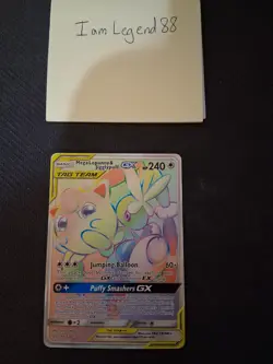 Pokemon TCG Mega Lopunny Jigglypuff GX Cosmic Eclipse 261/236 Secret Rare Mint - Image 2