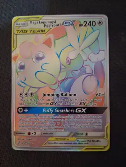 Pokemon TCG Mega Lopunny Jigglypuff GX Cosmic Eclipse 261/236 Secret Rare Mint - Image 3