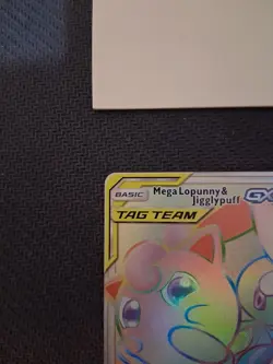 Pokemon TCG Mega Lopunny Jigglypuff GX Cosmic Eclipse 261/236 Secret Rare Mint - Image 4