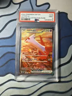 Pokemon Latias EX TCG Surging Sparks 239/191 Special Illustration Rare PSA 9 - Image 1