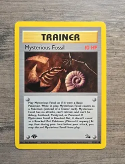 Pokemon TCG Mysterious Fossil 1st Edition 62/62 Fossil NM - Image 1