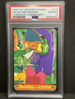 Gather Around #244 Pokemon Bandai Carddass 1999 Series 7 PSA 10 Charizard - Image 1