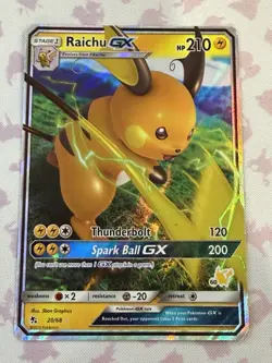 Raichu GX Ultra Rare Holo Hidden Fates 20/68 NM Pokemon TCG - Image 1