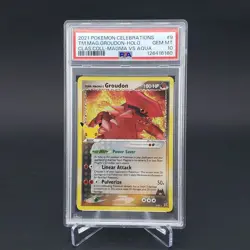 2021 POKEMON CELEBRATIONS CLASSIC COLLECTION TEAM MAGMA'S GROUDON-HOLO PSA 10 - Image 1