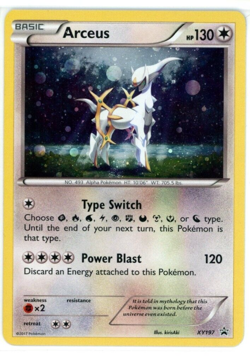 Pokemon TCG Arceus XY197 Black Star Promo Cosmos Holo Light Play - Image 1
