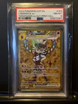 2024 POKEMON SVP EN-SV PROMO TERAPAGOS EX ULTRA-PREMIUM #163 CINDERACE EX PSA 8 - Image 1