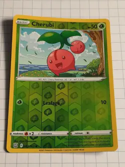 Pokemon TCG Cherubi Sword & Shield - Battle Styles 007/163 Reverse Holo Common - Image 1
