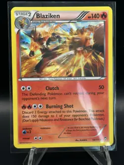 Pokemon TCG Blaziken Furious Fists 14/111 Rare Holo LP - Image 1