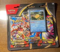 Pokemon TCG Mega Evolution 3 Pack Blister w/ Psyduck Promo NEW & SEALED - Image 1