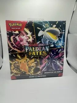 Pokemon TCG Scarlet & Violet Paldean Fates 6 Booster Pack Bundle Factory Sealed - Image 1