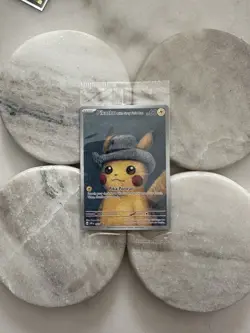 Pokemon Pikachu with Grey Felt Hat SVP 085 Van Gogh Promo Card - Sealed - Image 3