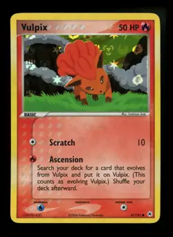 Vulpix 81/101 EX Hidden Legends 2004 Reverse Holo Pokemon Card TCG - Image 1