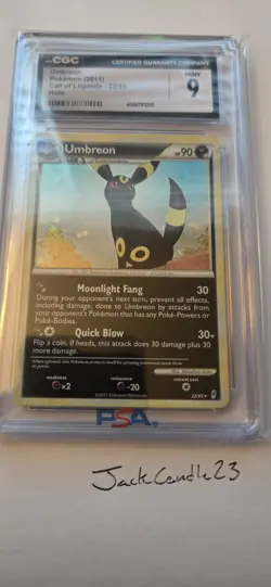 Umbreon Call Of Legends 22/95 Holo Graded 9 Cgc Tcg Card Pokemon 2011 - Image 3