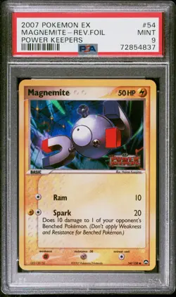 Pokemon Card Magnemite 54/108 Reverse Holo Power Keepers PSA 9 MINT - Image 1