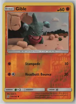 Gible 112/236 Pokemon Reverse Holo Unified Minds Common Near Mint Card NM 2 - Image 1