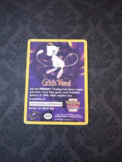 1999 Pokemon Wizards of the Coast Promos - CATCH MEW Card - Pokemon the Movie - Image 1