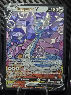Dratini, Dragonair & Dragonite CUSTOM Stained Glass Holo Cards -Display Only - Image 4