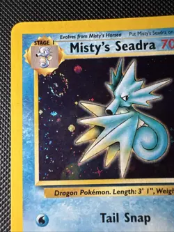Misty's Seadra (Prerelease) 009/132 Wotc Promo Holo Pokemon Card Nm Swirl - Image 2