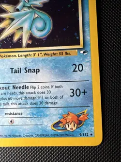 Misty's Seadra (Prerelease) 009/132 Wotc Promo Holo Pokemon Card Nm Swirl - Image 4