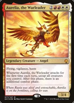 Aurelia, the Warleader -Foil Light Play MTG Guilds of Ravnica: Guild Kits - Image 1